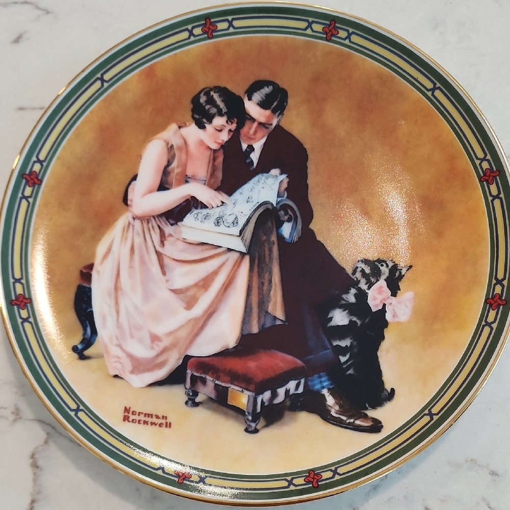 1985 Norman Rockwell Plate "A Couples's Commitment"